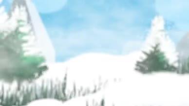 大雪纷飞雪景插画视频的预览图